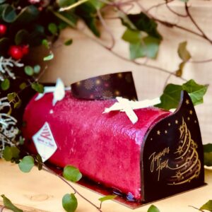 Bûche de Noël Griotte "Fait-Maison" - Sans allergène - Boutique Patisserie Apporte le Dessert - Dole - JURA